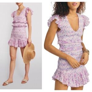 Loveshackfancy Sonora ruffle mini dress size Large NWOT